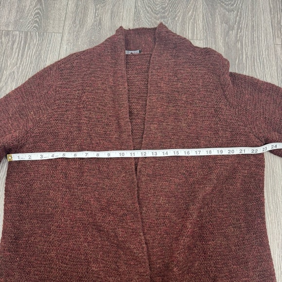 Eileen Fisher Brown Baby Alpaca Open Front Long Cardigan Cozy Minimalist XXL - Picture 9 of 12